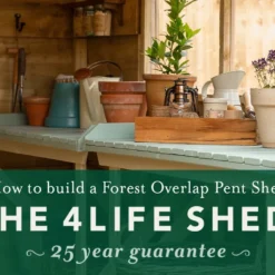 10' X 6' Forest 4Life 25yr Guarantee Overlap Pressure Treated Windowless Pent Wooden Shed (3.11m X 2.04m) -Zen Gardenia Sales 4life video thumbnail image pent shed 1 1