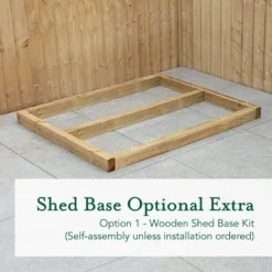 4' X 3' Forest 4Life 25yr Guarantee Overlap Pressure Treated Windowless Apex Wooden Shed (1.34m X 1.01m) -Zen Gardenia Sales 4life wooden shed base 4x3 image 1