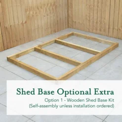 6' X 4' Forest 4Life 25yr Guarantee Overlap Pressure Treated Pent Wooden Shed (1.98m X 1.39m) 34 6' X 4' Forest 4Life 25yr Guarantee Overlap Pressure Treated Pent Wooden Shed (1.98m X 1.39m) -Zen Gardenia Sales 4life wooden shed base 6x4 image 1