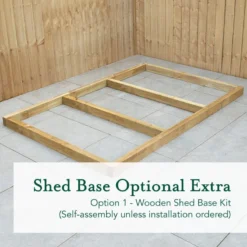6' X 4' Forest 4Life 25yr Guarantee Overlap Pressure Treated Windowless Apex Wooden Shed (1.89m X 1.34m) -Zen Gardenia Sales 4life wooden shed base 6x4 image 2