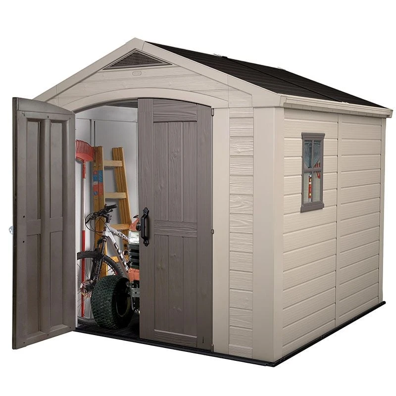 8' X 8' Keter Factor Plastic Garden Shed (2.57m X 2.55m) 7 8' X 8' Keter Factor Plastic Garden Shed (2.57m X 2.55m) - Image 5