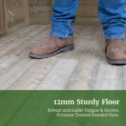 10' X 8' Forest Timberdale 25yr Guarantee Tongue & Groove Pressure Treated Windowless Double Door Apex Shed With Logstore (3.07m X 2.36m) 23 10' X 8' Forest Timberdale 25yr Guarantee Tongue & Groove Pressure Treated Windowless Double Door Apex Shed With Logstore (3.07m X 2.36m) -Zen Gardenia Sales 5 fg timberdale 12mm sturdy floor 2