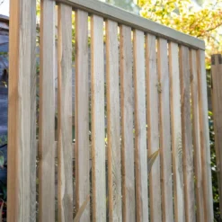 Forest 6' X 3' Pressure Treated Vertical Slatted Garden Screen Panel (1.8m X 0.9m) 11 Forest 6' X 3' Pressure Treated Vertical Slatted Garden Screen Panel (1.8m X 0.9m) -Zen Gardenia Sales 5 vslatts3 closeup min