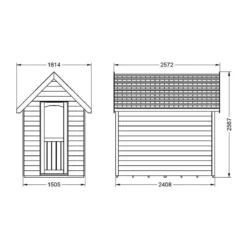 8' X 5' Forest Retreat Green Luxury Shed (2.41m X 1.5m) - Installation Included -Zen Gardenia Sales 5x8 models min