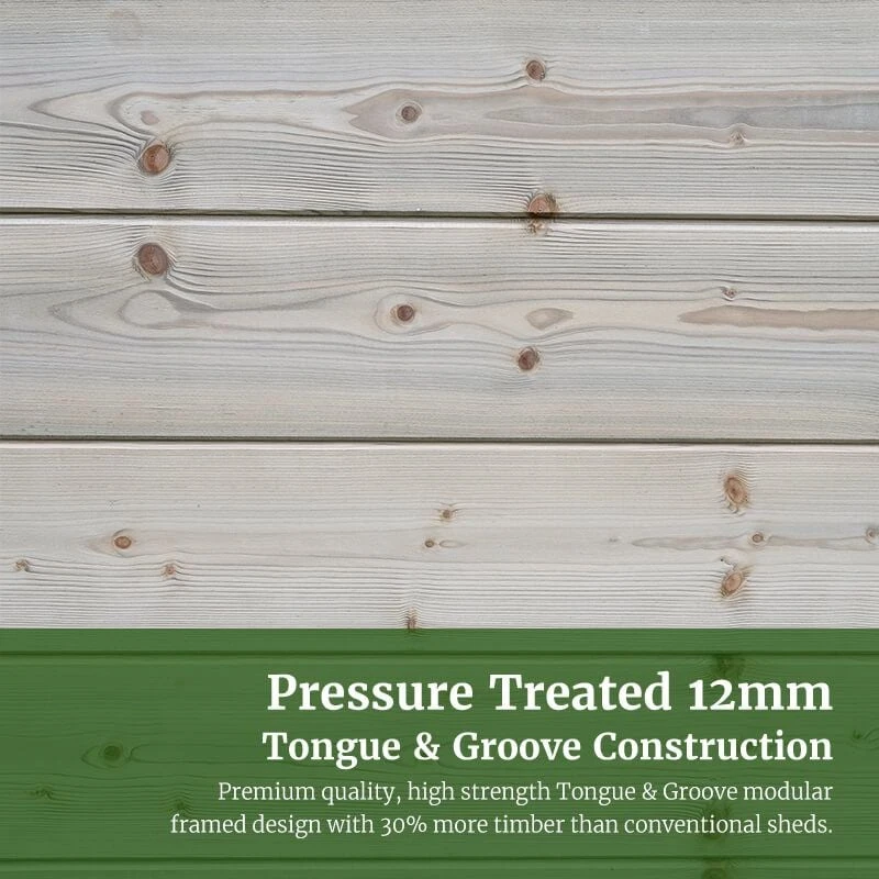 7' X 5' Forest Timberdale 25yr Guarantee Tongue & Groove Pressure Treated Windowless Pent Shed (2.24m X 1.7m) 10 7' X 5' Forest Timberdale 25yr Guarantee Tongue & Groove Pressure Treated Windowless Pent Shed (2.24m X 1.7m) - Image 8