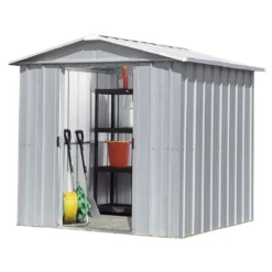 8' X 6' Yardmaster Silver Metal Shed 68ZGEY (2.02m X 2.37m) -Zen Gardenia Sales 68zgeyz 02 2