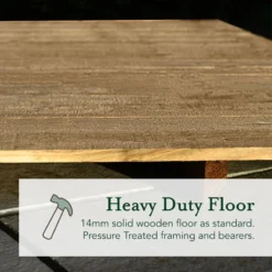 8' X 6' Forest 4Life 25yr Guarantee Overlap Pressure Treated Double Door Apex Wooden Shed - 4 Windows (2.43m X 1.99m) -Zen Gardenia Sales 6 4life heavy duty floor 19