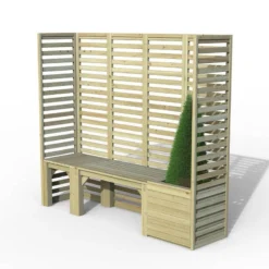 6'9 X 1'9 Forest Modular Wooden Garden Seating Set Number 2 (2.06m X 0.53m) -Zen Gardenia Sales 7 modseat2hd render1 min 1