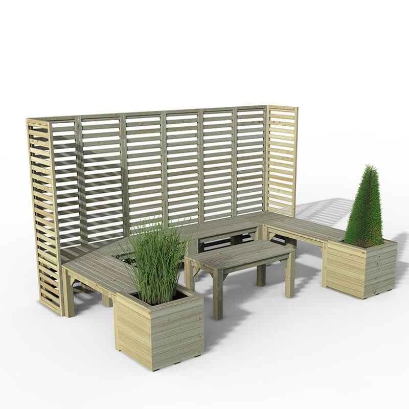 10' X 6'8 Forest Modular Wooden Garden Seating Set Number 4 (3.06m X 2.03m) 9 10' X 6'8 Forest Modular Wooden Garden Seating Set Number 4 (3.06m X 2.03m) - Image 7