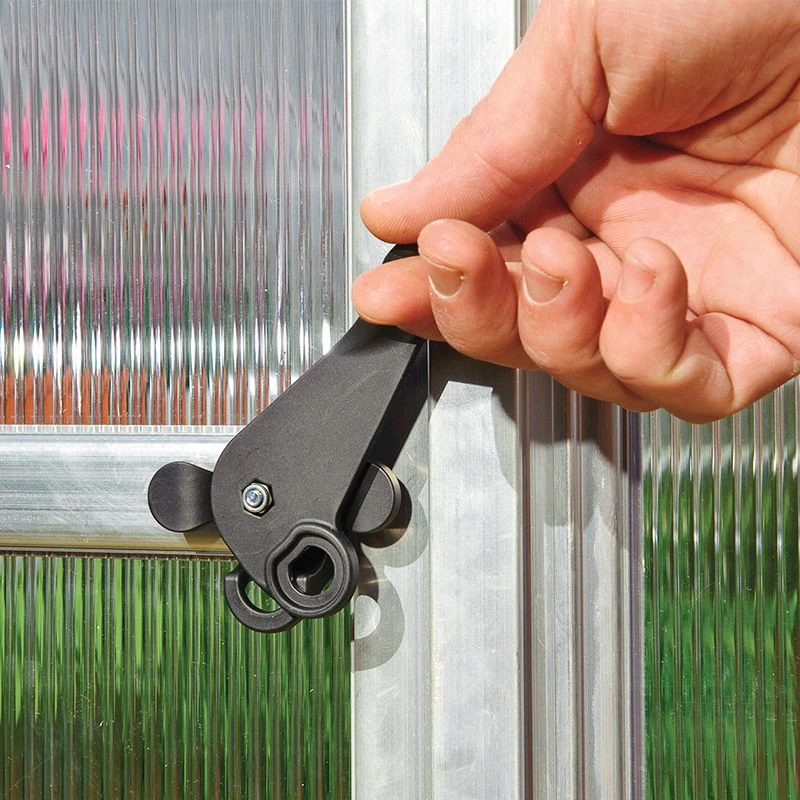 6'x8' Palram Canopia Mythos Walk In Silver Polycarbonate Greenhouse (1.8x2.4m) 6 6'x8' Palram Canopia Mythos Walk In Silver Polycarbonate Greenhouse (1.8x2.4m) - Image 5