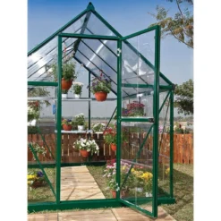 6'x6' Palram Canopia Hybrid Small Green Polycarbonate Greenhouse (1.8x1.8m) 13 6'x6' Palram Canopia Hybrid Small Green Polycarbonate Greenhouse (1.8x1.8m) -Zen Gardenia Sales 701583 hybrid 6x8 green front door 1