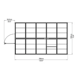 6'x10' Palram Canopia Harmony Walk In Silver Polycarbonate Greenhouse (1.8x3m) 16 6'x10' Palram Canopia Harmony Walk In Silver Polycarbonate Greenhouse (1.8x3m) -Zen Gardenia Sales 701627 harmony greenhouse 6x10 palram topview
