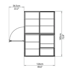 6'x4' Palram Canopia Harmony Small Silver Polycarbonate Greenhouse (1.8x1.2m) 15 6'x4' Palram Canopia Harmony Small Silver Polycarbonate Greenhouse (1.8x1.2m) -Zen Gardenia Sales 701634 harmony greenhouse 6x4 palram topview