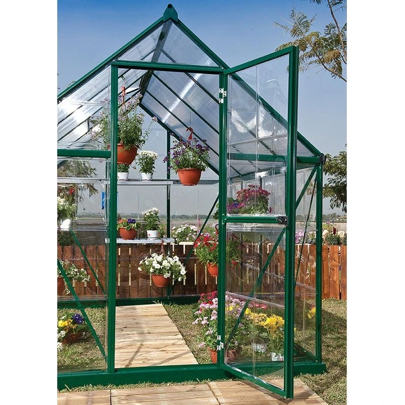 6'x4' Palram Canopia Hybrid Small Green Polycarbonate Greenhouse (1.8x1.2m) 4 6'x4' Palram Canopia Hybrid Small Green Polycarbonate Greenhouse (1.8x1.2m) - Image 2