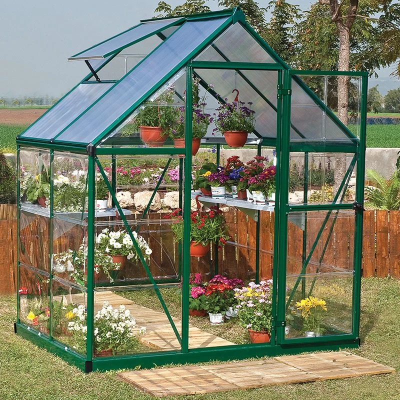 6'x4' Palram Canopia Hybrid Small Green Polycarbonate Greenhouse (1.8x1.2m) 3 6'x4' Palram Canopia Hybrid Small Green Polycarbonate Greenhouse (1.8x1.2m)