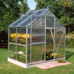6'x4' Halls Aluminium Frame Polycarbonate Greenhouse (1.92x1.32m) 5 6'x4' Halls Aluminium Frame Polycarbonate Greenhouse (1.92x1.32m) -Zen Gardenia Sales 70172 01