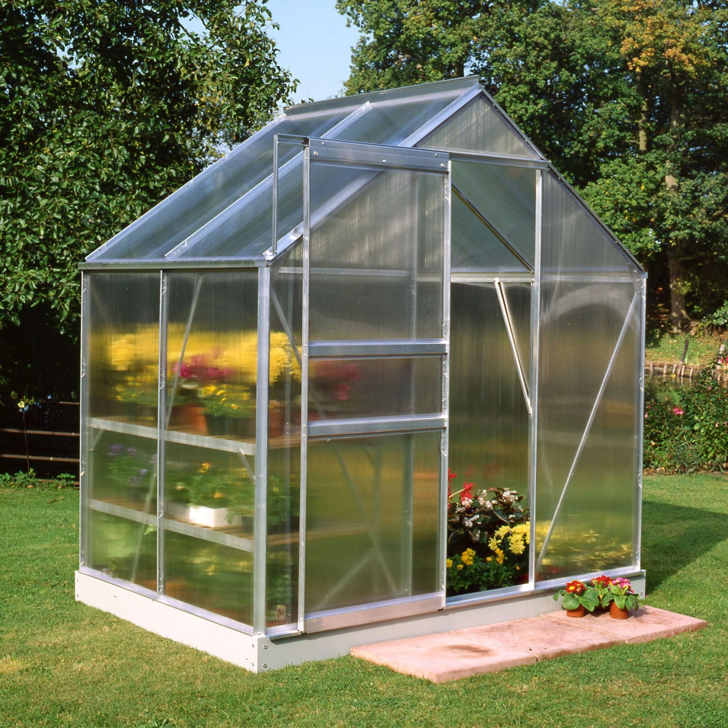 6'x4' Halls Aluminium Frame Polycarbonate Greenhouse (1.92x1.32m) 4 6'x4' Halls Aluminium Frame Polycarbonate Greenhouse (1.92x1.32m) - Image 2