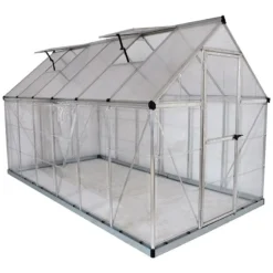 6'x12' Palram Canopia Hybrid Large Walk In Silver Polycarbonate Greenhouse (1.8x3.6m) 21 6'x12' Palram Canopia Hybrid Large Walk In Silver Polycarbonate Greenhouse (1.8x3.6m) -Zen Gardenia Sales 701782 hybrid 6x12 silver cutout