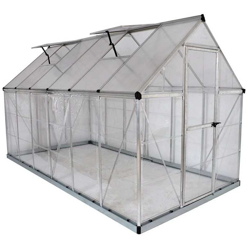 6'x12' Palram Canopia Hybrid Large Walk In Silver Polycarbonate Greenhouse (1.8x3.6m) 12 6'x12' Palram Canopia Hybrid Large Walk In Silver Polycarbonate Greenhouse (1.8x3.6m) - Image 10