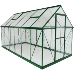6'x12' Palram Canopia Hybrid Large Walk In Green Polycarbonate Greenhouse (1.8x3.6m) 19 6'x12' Palram Canopia Hybrid Large Walk In Green Polycarbonate Greenhouse (1.8x3.6m) -Zen Gardenia Sales 701785 hybrid 6x12 green cutout