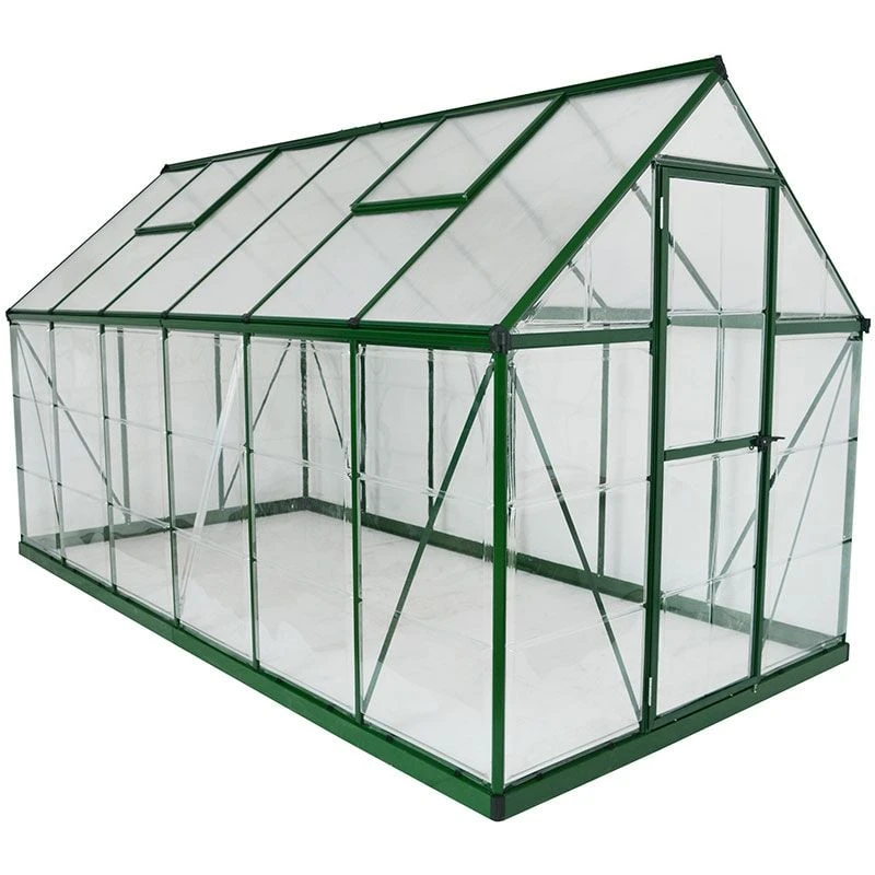 6'x12' Palram Canopia Hybrid Large Walk In Green Polycarbonate Greenhouse (1.8x3.6m) 11 6'x12' Palram Canopia Hybrid Large Walk In Green Polycarbonate Greenhouse (1.8x3.6m) - Image 9