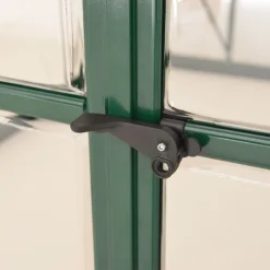 8' X 8' Palram Canopia Balance Green Greenhouse (2.47m X 2.44m) -Zen Gardenia Sales 701924 balance 8x8 green greenhouse close up1 min 1