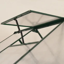 8' X 8' Palram Canopia Balance Green Greenhouse (2.47m X 2.44m) -Zen Gardenia Sales 701924 balance 8x8 green greenhouse close up6 min 1