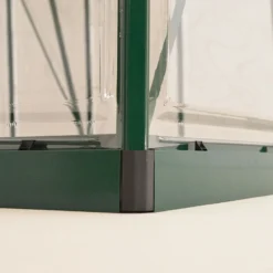 8' X 8' Palram Canopia Balance Green Greenhouse (2.47m X 2.44m) -Zen Gardenia Sales 701924 balance 8x8 green greenhouse close up8 min 1