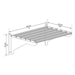 Palram Canopia Heavy Duty Greenhouse Shelving 15 Palram Canopia Heavy Duty Greenhouse Shelving -Zen Gardenia Sales 701935 palram canopia hd greenhouse shelving drawing1 min