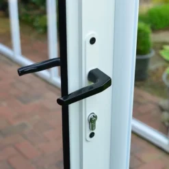 8'x8' Palram Canopia Rion White Sun Room Walk In Wall Greenhouse (2.4x2.4m) -Zen Gardenia Sales 702121 sun room clear 8x8 door