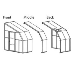 8'x8' Palram Canopia Rion White Sun Room Walk In Wall Greenhouse (2.4x2.4m) -Zen Gardenia Sales 702121 sun room clear 8x8 parts