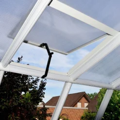 8'x10' Palram Canopia Rion White Sun Room Walk In Wall Greenhouse (2.4x3m) -Zen Gardenia Sales 702124 sun room clear 8x10 window1