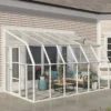 8'x12' Palram Canopia Rion White Sun Room Walk In Wall Greenhouse (2.4x3.6m) -Zen Gardenia Sales 702131 sun room clear 8x12 main