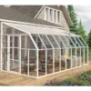8' X 18' Palram Canopia Rion Clear Sun Room (2.57m X 5.70m) -Zen Gardenia Sales 702141 8x18 palram rion clear sun room insitu min 1