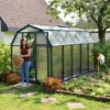 6'x10' Palram Canopia Rion EcoGrow Walk In Green Polycarbonate Greenhouse (1.8x3m) -Zen Gardenia Sales 702468 02 1 1