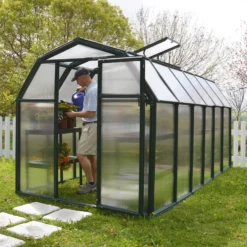 6'x12' Palram Canopia Rion EcoGrow Large Green Polycarbonate Greenhouse (1.8x3.6m)