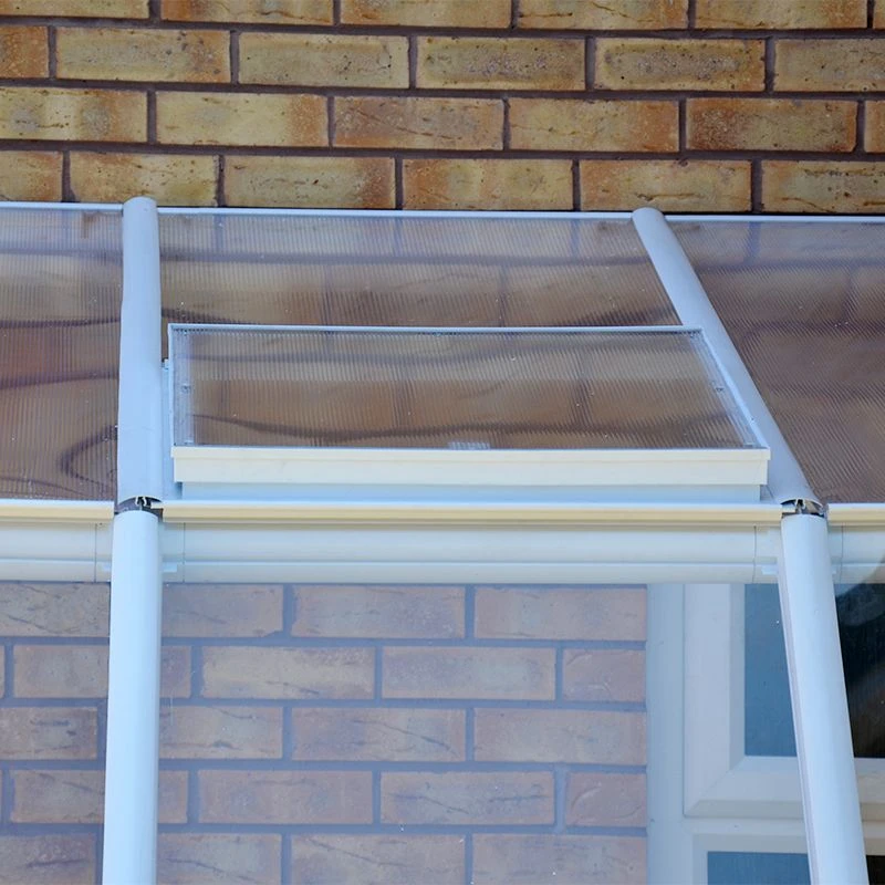 6'x12' Palram Canopia Rion White Sun Room Walk In Wall Greenhouse (1.8x3.6m) 6 6'x12' Palram Canopia Rion White Sun Room Walk In Wall Greenhouse (1.8x3.6m) - Image 4