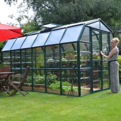 8'x12' Palram Canopia Rion Grand Gardener Large Polycarbonate Greenhouse (2.4x3.6m) -Zen Gardenia Sales 702493 grand gardener clear 8x12 no3