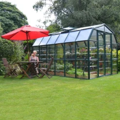 8'x12' Palram Canopia Rion Grand Gardener Large Polycarbonate Greenhouse (2.4x3.6m) -Zen Gardenia Sales 702493 grand gardener clear 8x12 no4
