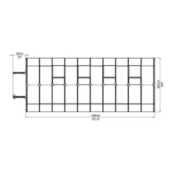 Palram Canopia Rion Grand Gardner 8x20 Green Greenhouse 15 Palram Canopia Rion Grand Gardner 8x20 Green Greenhouse -Zen Gardenia Sales 702495 rion greenhouses grand gardener prestige 8x20 drawing topview