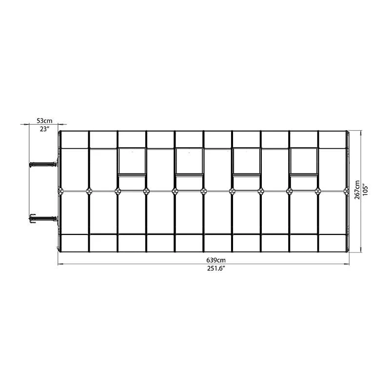 Palram Canopia Rion Grand Gardner 8x20 Green Greenhouse 6 Palram Canopia Rion Grand Gardner 8x20 Green Greenhouse - Image 4