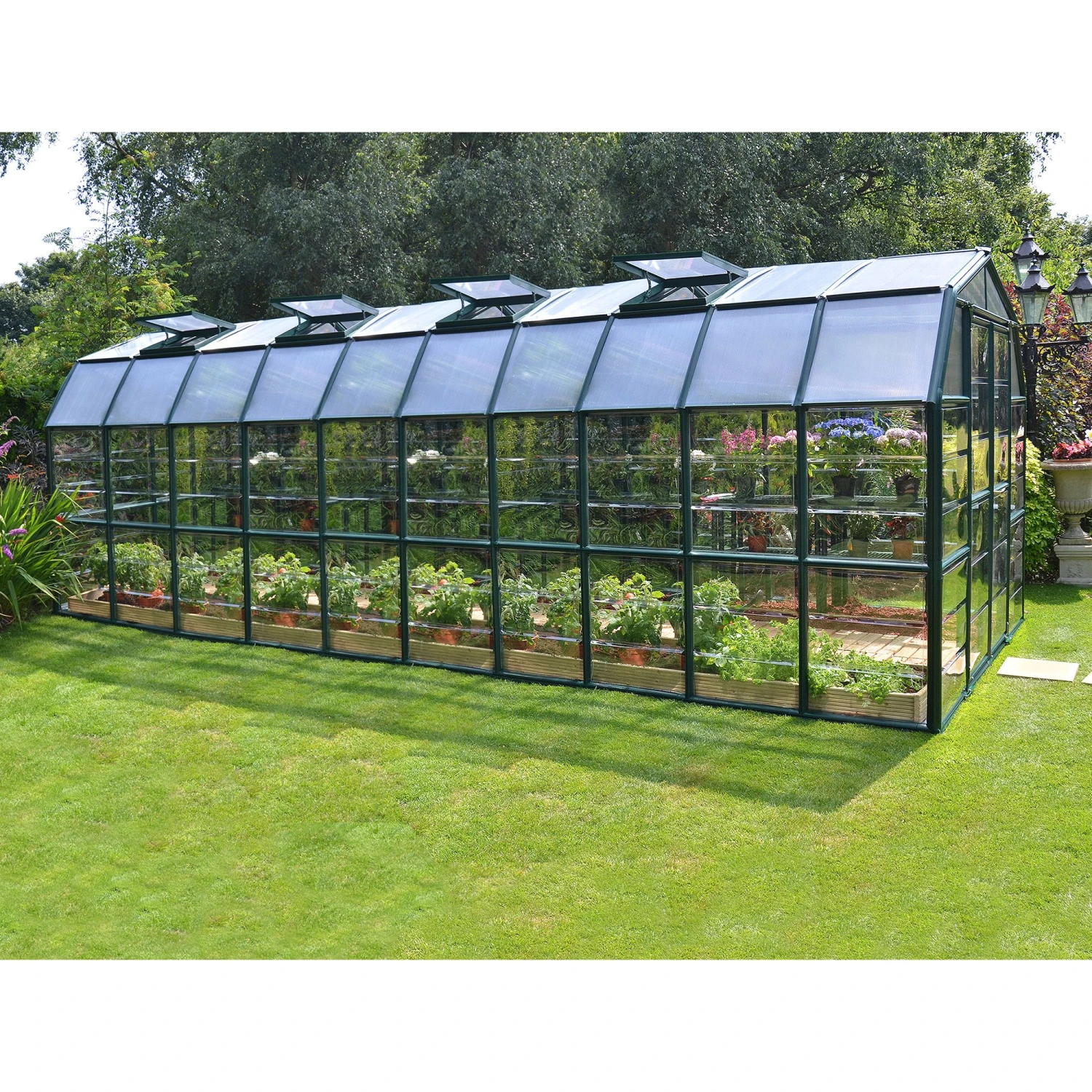 Palram Canopia Rion Grand Gardner 8x20 Green Greenhouse 4 Palram Canopia Rion Grand Gardner 8x20 Green Greenhouse - Image 2