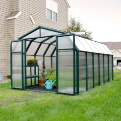 8'x12' Palram Canopia Rion Hobby Gardener Large Green Greenhouse (2.4x3.6m) -Zen Gardenia Sales 702497 02