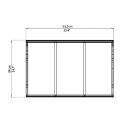 Palram Canopia Venus 1350 Clear Canopy Rain Protector Entryway Door Cover 11 Palram Canopia Venus 1350 Clear Canopy Rain Protector Entryway Door Cover -Zen Gardenia Sales 702697 palram covering venus 1350 drawing topview