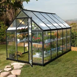 6' X 10' Palram Canopia Hybrid Grey Greenhouse (1.85m X 3.06m)
