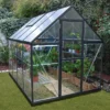 6' X 8' Palram Canopia Hybrid Grey Greenhouse (1.85m X 2.41m) 2 6' X 8' Palram Canopia Hybrid Grey Greenhouse (1.85m X 2.41m) -Zen Gardenia Sales 702768 hybrid 6x8 grey greenhouse insitu min 1