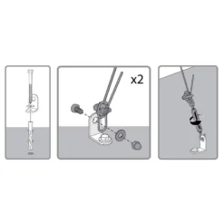 Palram Canopia Greenhouse Anchor Kit -Zen Gardenia Sales 702771 anchoring kit greenhouses drawing2