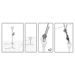Palram Canopia Greenhouse Anchor Kit -Zen Gardenia Sales 702771 anchoring kit greenhouses drawing3