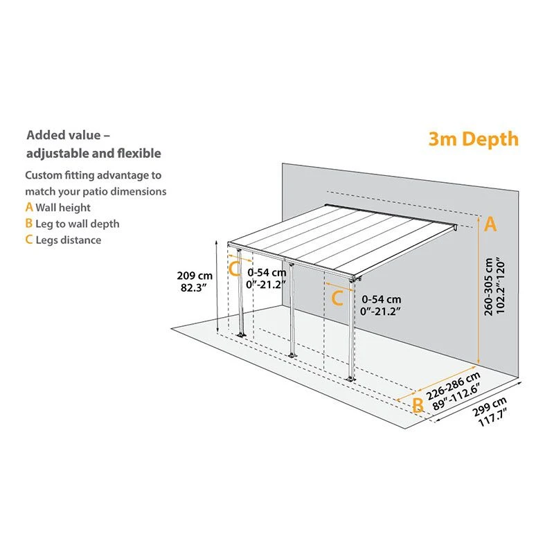 10x30 Palram Canopia Sierra White Patio Cover 17 10x30 Palram Canopia Sierra White Patio Cover - Image 15