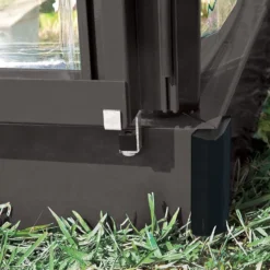 6' X 4' Palram Canopia Hybrid Grey Greenhouse (1.85m X 1.26m) -Zen Gardenia Sales 703483 hybrid 6x4 grey greenhouse close up3 min 1